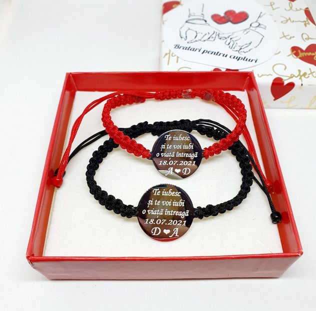 109 lei setul de 2 bratari - BRĂȚĂRI CU MESAJE