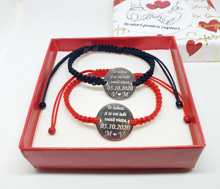 119 lei setul de 2 bratari - BRĂȚĂRI CU MESAJE