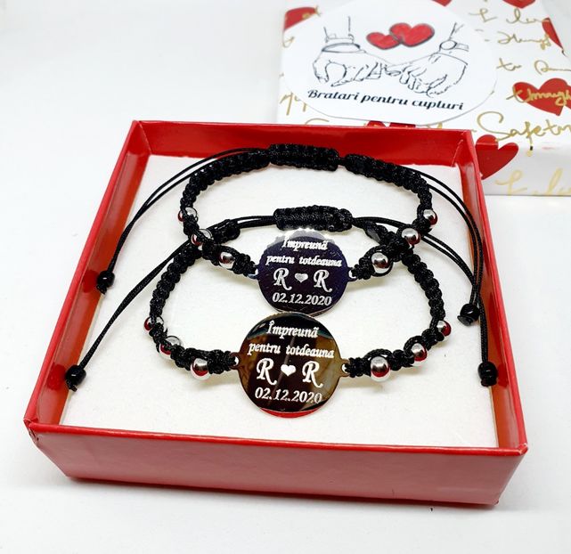 129 lei setul de 2 bratari - BRĂȚĂRI CU MESAJE