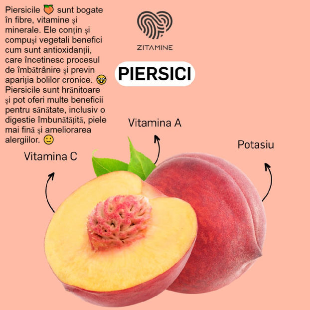 Piersici - Vitamine