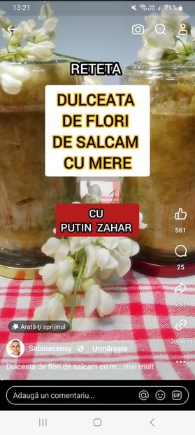 Screenshot_20240616_132118_Facebook - Dulceata din flori de salcam cu mere
