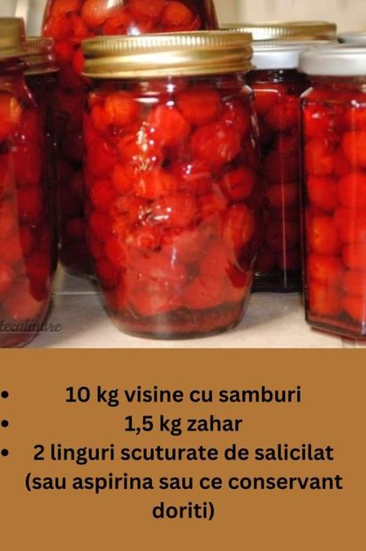  - Visine conservate la borcan pentru prajituri