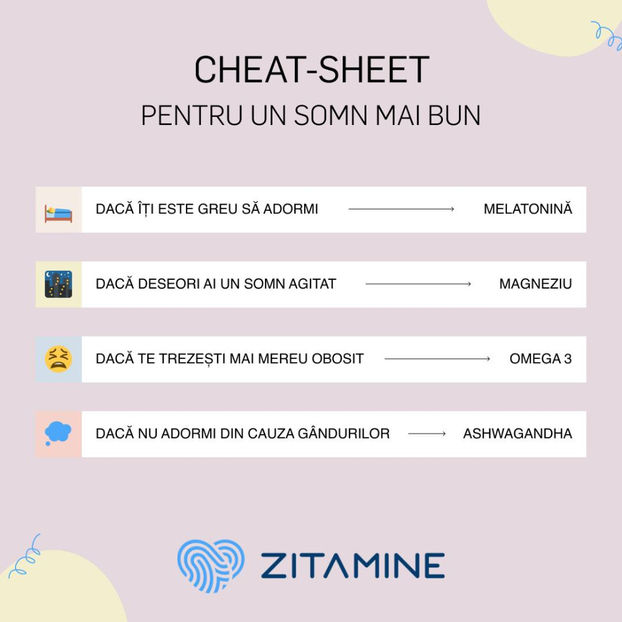 Pentru un somn mai bun - Vitamine