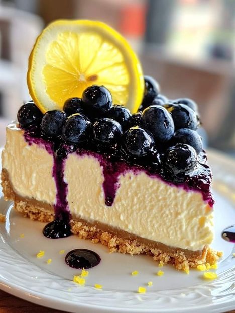  - Lemon blueberry cheesecake cake