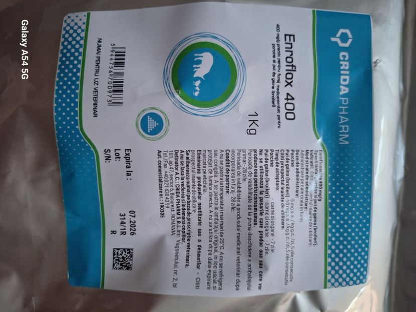ENROFLOX 400 1 KG -163 RON ȘI 50 DE BANI - ENROFLOX 400 1 KG -163 RON ȘI 50 DE BANI