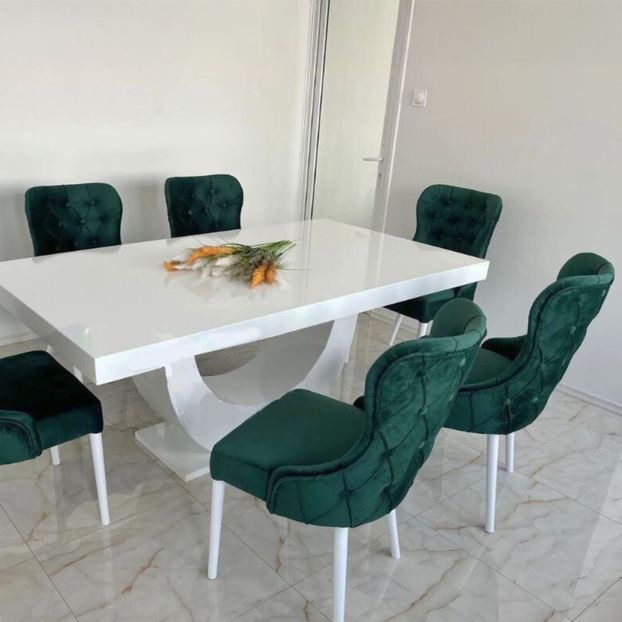 set-masa-si-6-scaune-chicago-verde-smarald-5 - Masă cu scaune