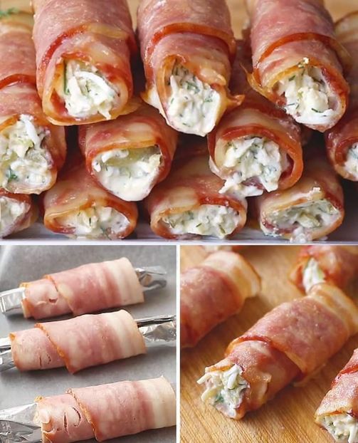  - Rulouri cu bacon si cascaval