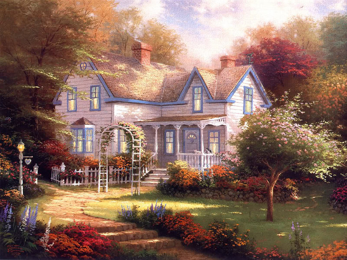 casa-este-unde-este-sufletu - Thomas Kinkade