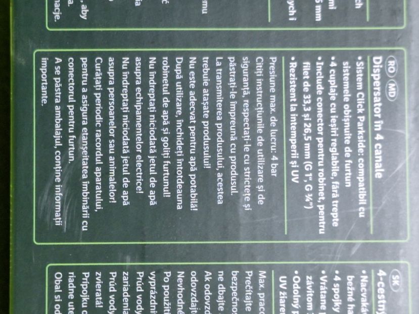  - Dispersator gradina