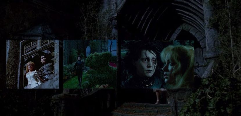 Edward Scissorhands, dir. by Tim B., 3★.　　　Edward, a man created with scissor hands, is discovered - Back to the Old House