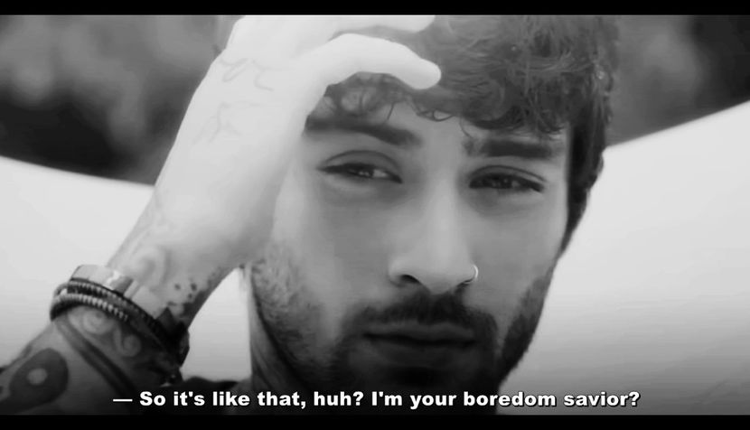 ⸺ 　 He reached out a hand and gently brushed a lock of hair from her cheek. Was she sincere? - Beautiful Insanity Like Our Movie