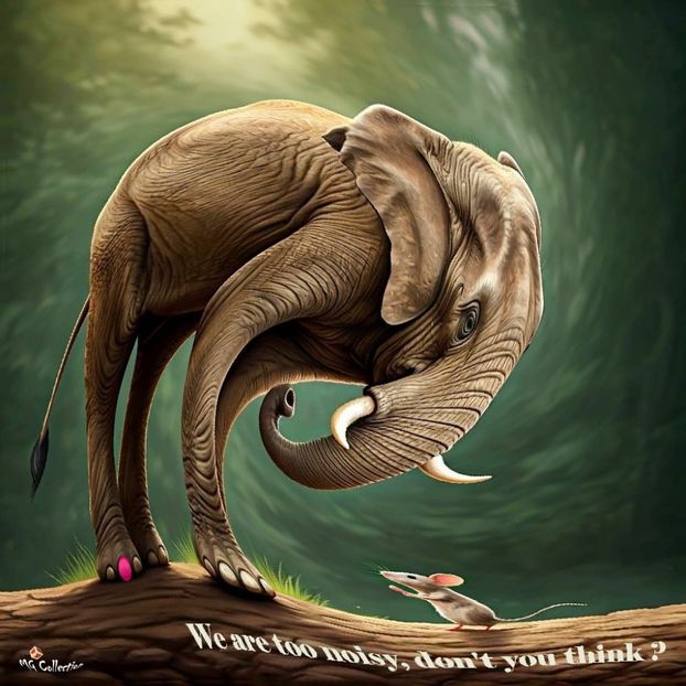 Elephant and a mouse - F - FUNNY and FANTASY