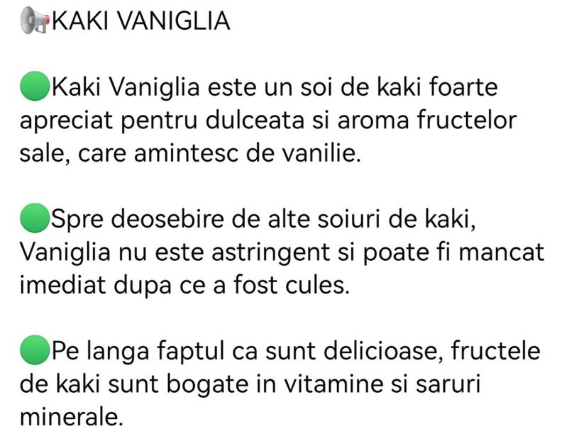 kaki vaniglia - aaaa Comanda plante 2025