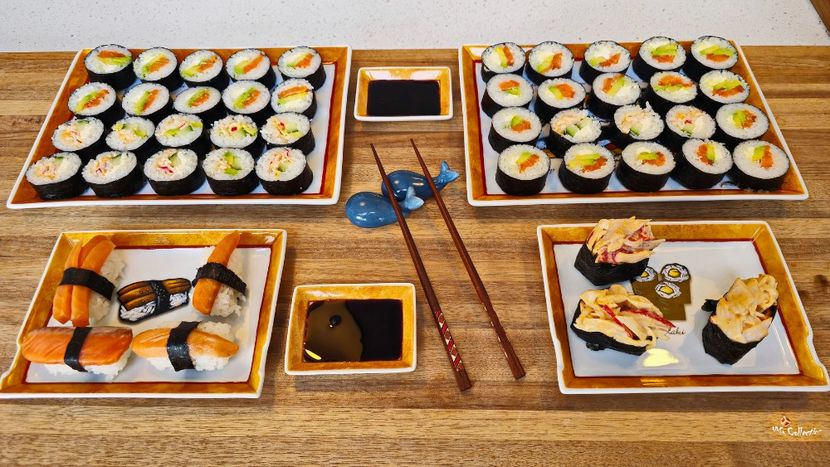 Making Sushi 1A - --- MAKING SUSHI at Home