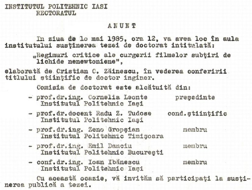 Prof. Radu Z. Tudose, drept conducător științific la doctorat - 2025 MEMBRU ONORIFIC AL ASOCIATIEI RADU Z TUDOSE - CONDUCATORUL MEU DE DOCRORAT