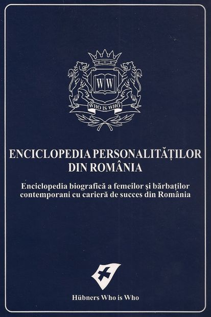 Inclus în Enciclopedia Personalităților 2010 - 2025 MEMBRU ONORIFIC AL ASOCIATIEI RADU Z TUDOSE - CONDUCATORUL MEU DE DOCRORAT