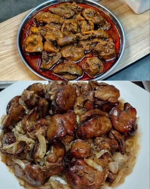 Ficatei de pui cu ceapa la cuptor - Meniul zilei - ce mai gatim azi - idei de retete