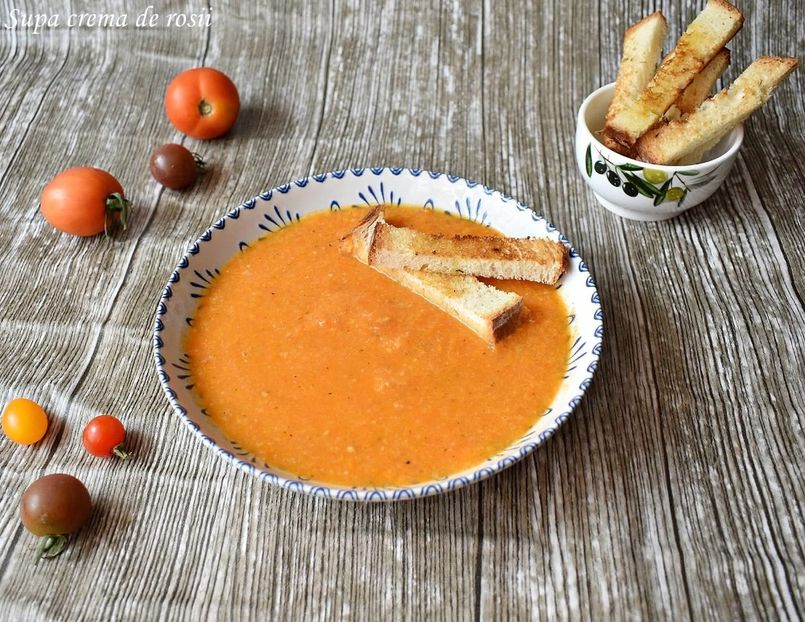 Supa crema de rosii - Meniul zilei - ce mai gatim azi - idei de retete