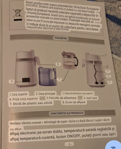  - A aparat demineralizare prin distilare
