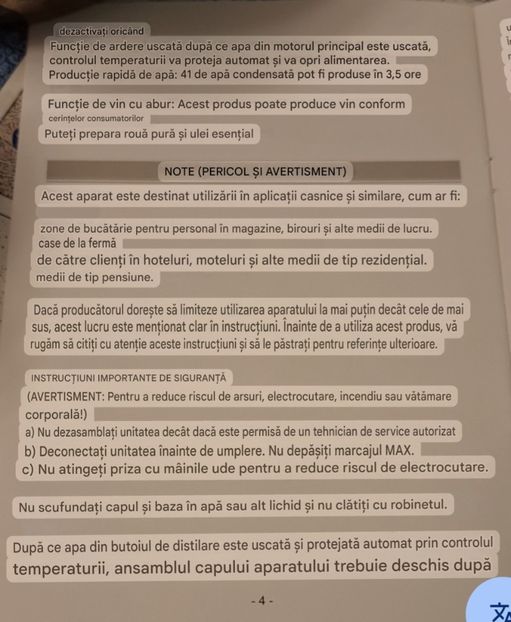  - A aparat demineralizare prin distilare