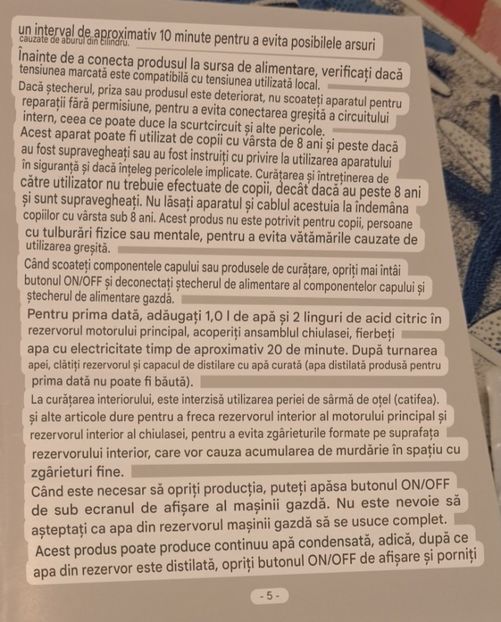  - A aparat demineralizare prin distilare