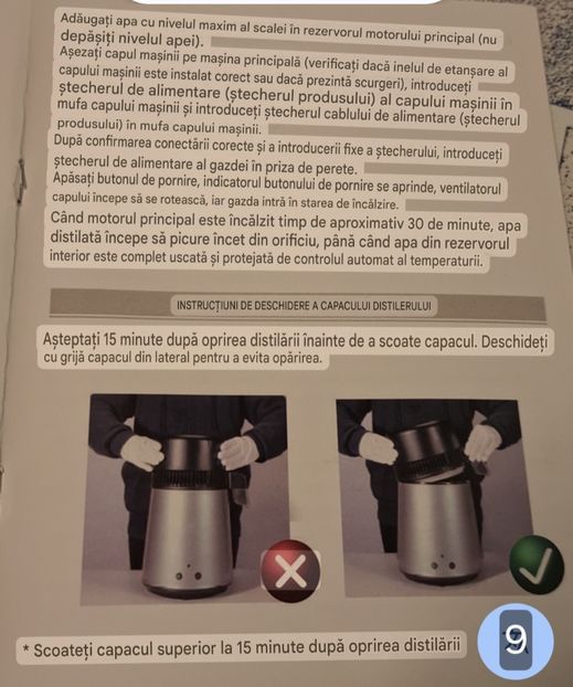  - A aparat demineralizare prin distilare