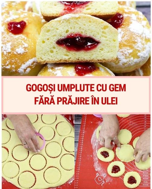  - Gogosi umplute cu gem fara prajire in ulei
