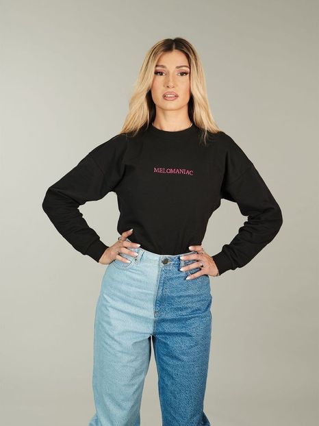 ABOUT YOU x Alina Eremia, Damen Shirt 'Hannah', schwarz - Moda Alina Eremia