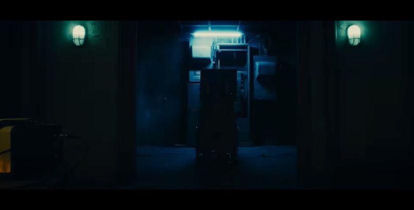 on the monitor text “YOU’VE LEARNED NOTHING” glows faintly before dripping down, as if - The Devil is a Gentleman