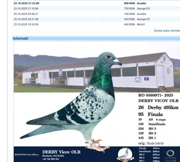  - Porumbei columbodroame