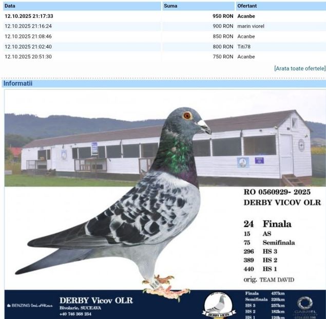  - Porumbei columbodroame