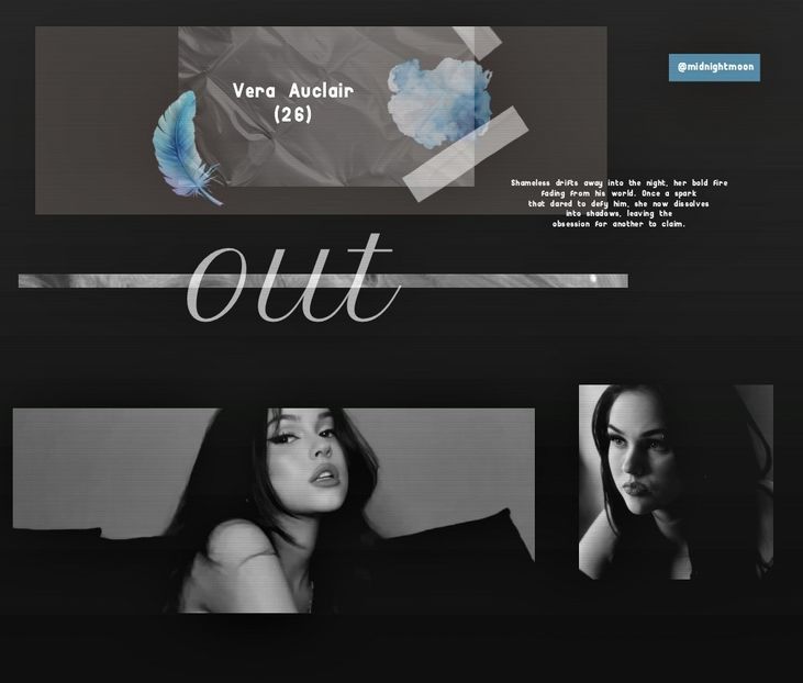 ✘ Veɾɑ Auclɑiɾ (26) 　　— ṣɦ̣ɑ̣ɱ̣ẹḷẹṣṣ ✘ - Whispers of Identity