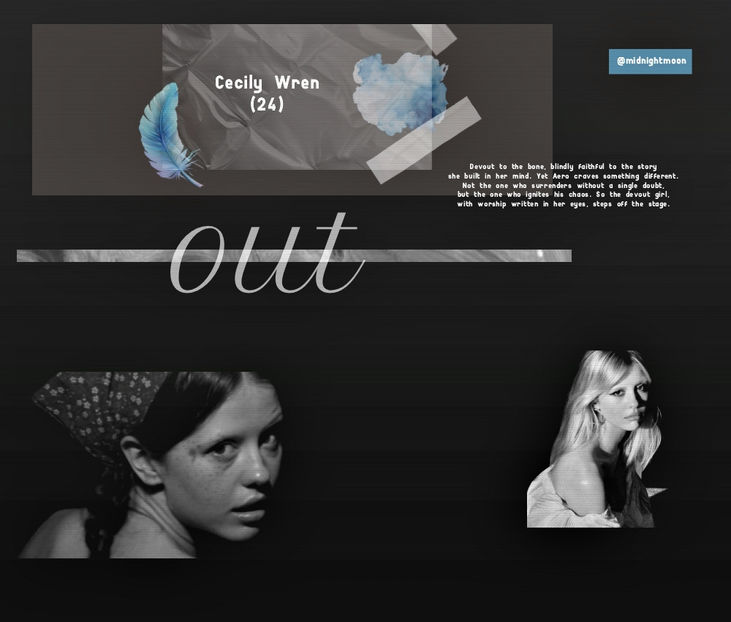 ✘ Cecilʮ Wɾeƞ (24) 　　— ɗ̣ẹν̣σ̣ụṭ ✘ - Whispers of Identity