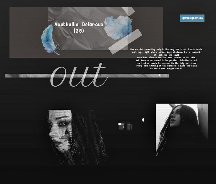 ✘ Acathallia Delaroux (28) 　　— ḥọḷỵ ✘ - Whispers of Identity