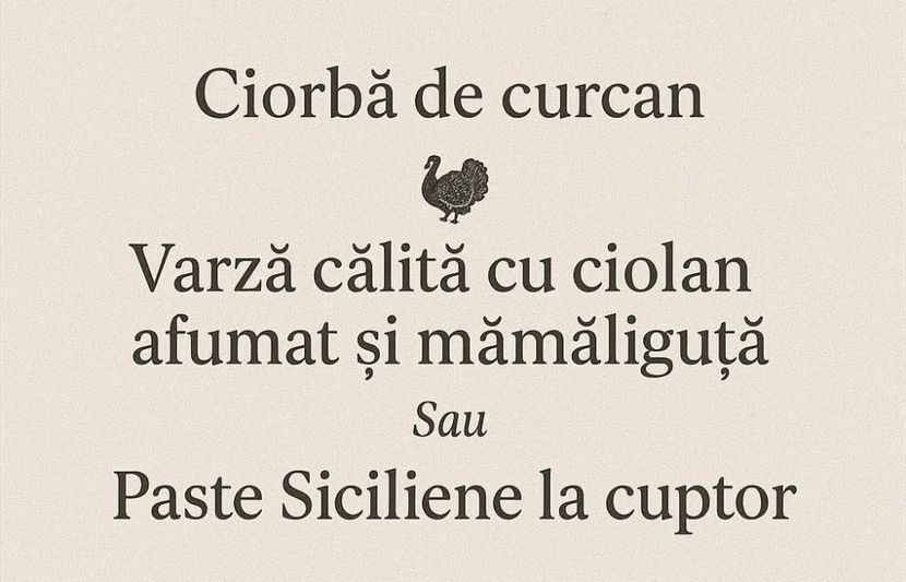  - Meniul zilei - ce mai gatim azi - idei de retete