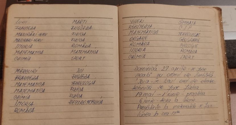  - 536- Nostalgii dintr-o agenda veche
