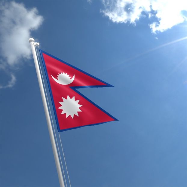 Nepal Flag - L - Traditional make up Nepal culture