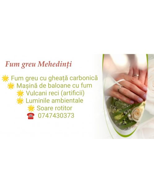 Fum greu la dansul mirilor - Fum greu cu gheată carbonică Mehedinți