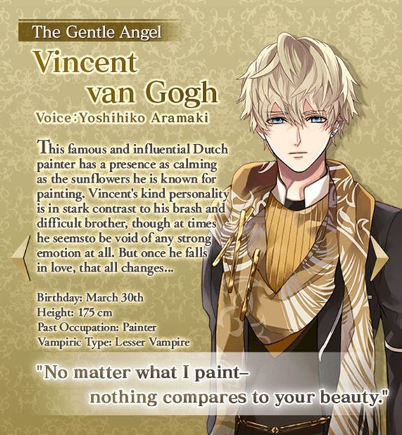 Vincent van Gogh ♡ - Otome games
