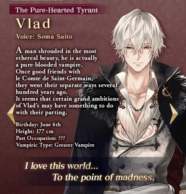 Vlad ♡♡ - Otome games