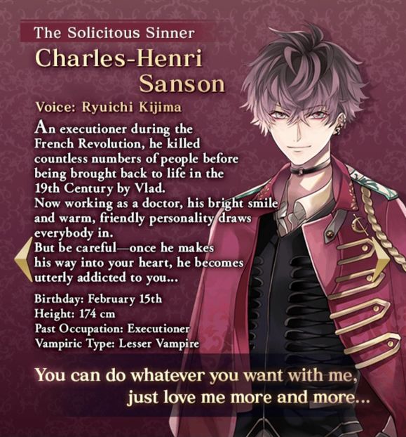 Charles-Henri Sanson ♡ - Otome games