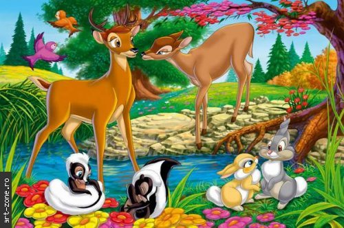 Bambi,sconcsuletii, Flower si iepurasii - poze din desene animate