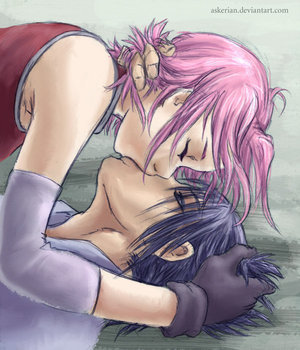 sasusaku_kiss_by_askerian - sasuke_sakura