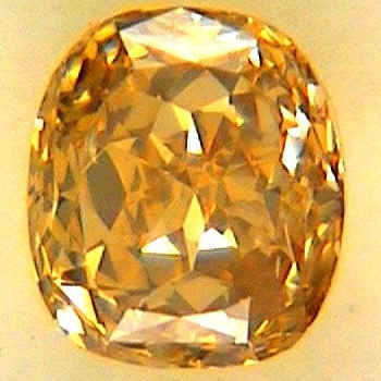BrownOrangeCushion - diamond oarange-diamante portocaliii