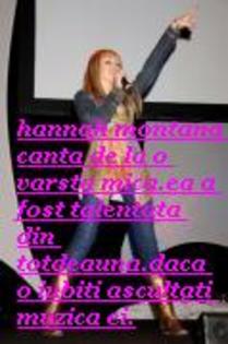 hannah montana a fost cantareata de mica