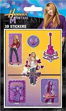 hannah-montana-3d-reusable-stickers - Abtipilduri cu Miley si Hannah