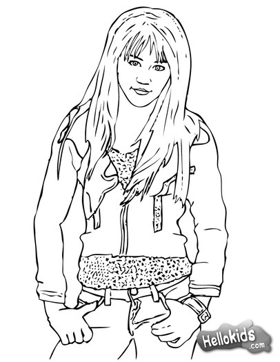 hannah color (7) - hannah montana imagini de colorat