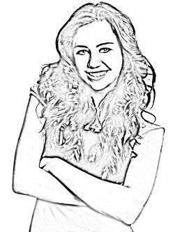 hannah color (9) - hannah montana imagini de colorat