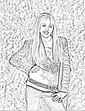 hannah color (18) - hannah montana imagini de colorat