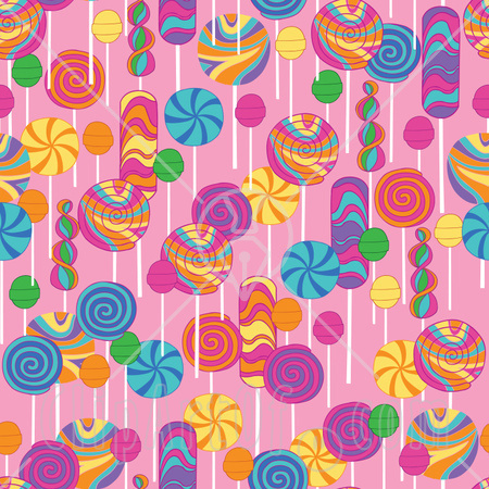 22477-Clipart-Illustration-Of-A-Repeat-Background-Of-Colorful-Pin-Yellow-Orange-Blue-And-Purple-Loll